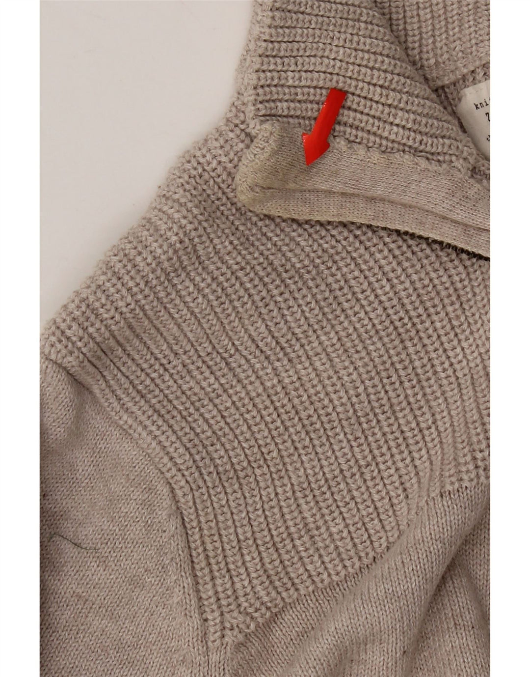 Suéter Zara Boys com zíper e gola 13-14 anos bege