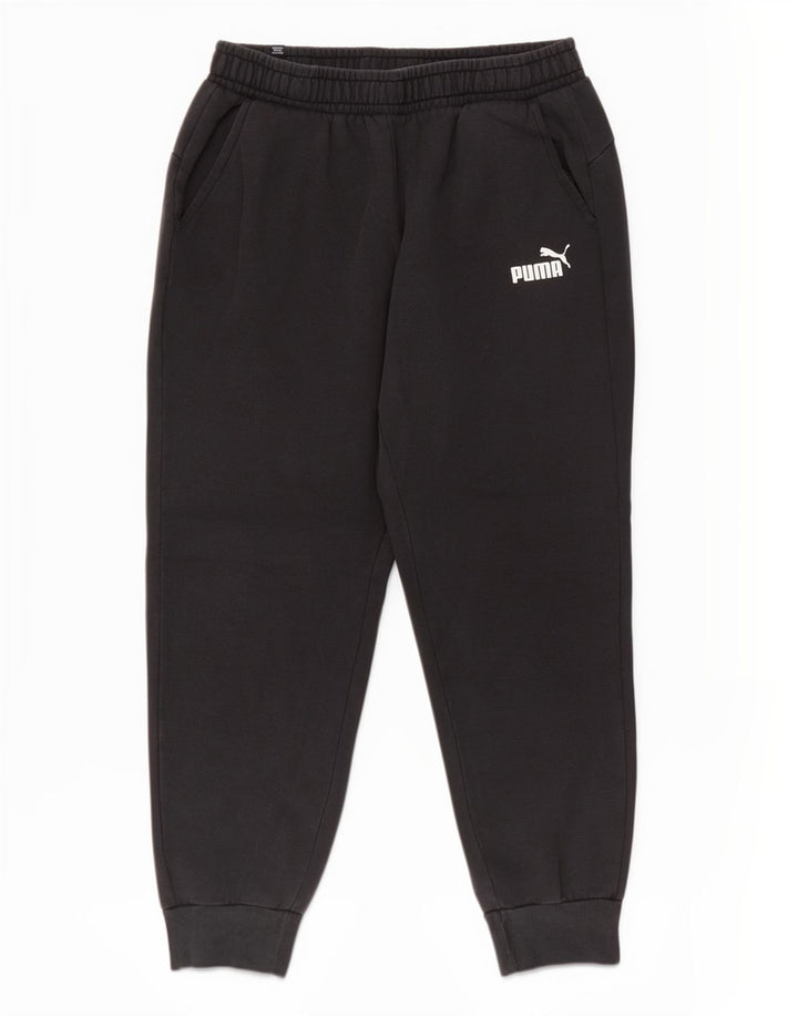Calça de treino masculina Puma Joggers grande algodão preto