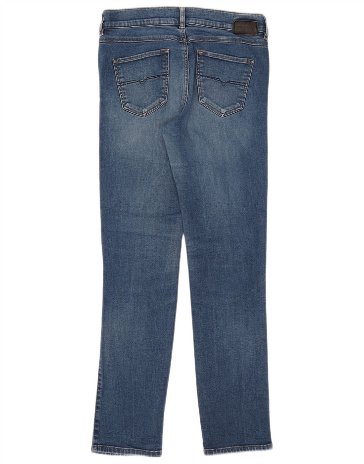 Diesel feminino Sandy Regular Slim Straight Jeans W28 L29 Azul Algodão