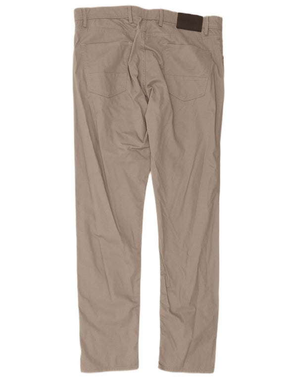 Calça casual masculina Massimo Dutti UE 44 grande W34 L30 cinza geométrico