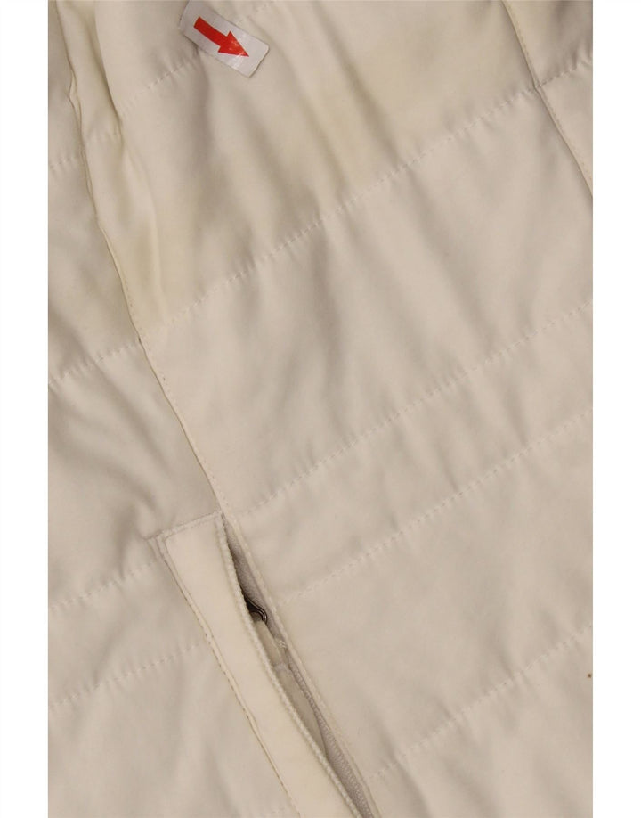 WEIRD FISH Womens acolchoado Gilet UK 14 grande poliéster branco