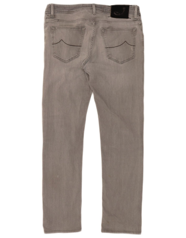 Jacob Cohen Mens Jeans Slim W34 L30 Algodão Cinza