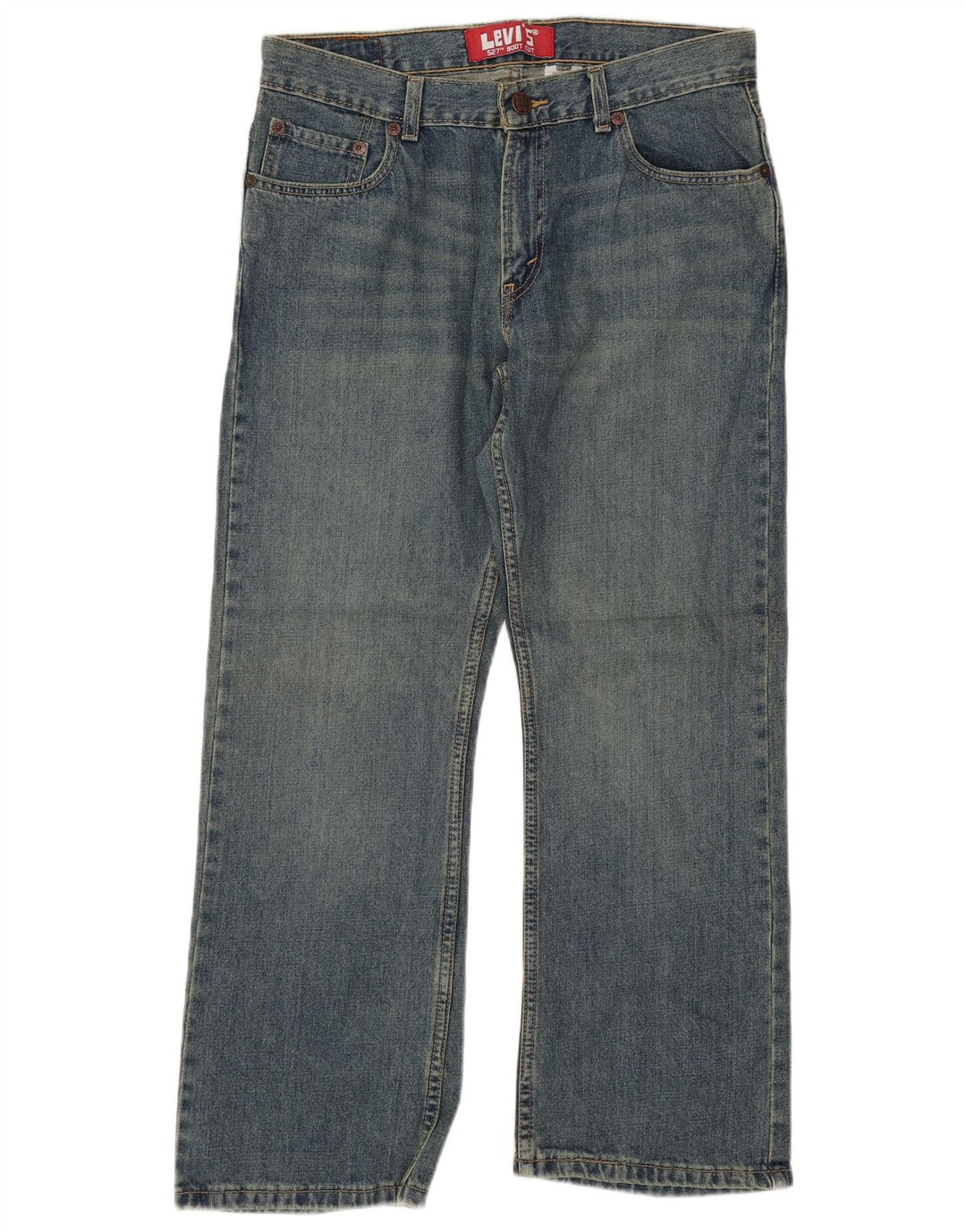 LEVI'S Boys Husky Bootcut Jeans 11-12 Anos W32 L27 Azul Algodão