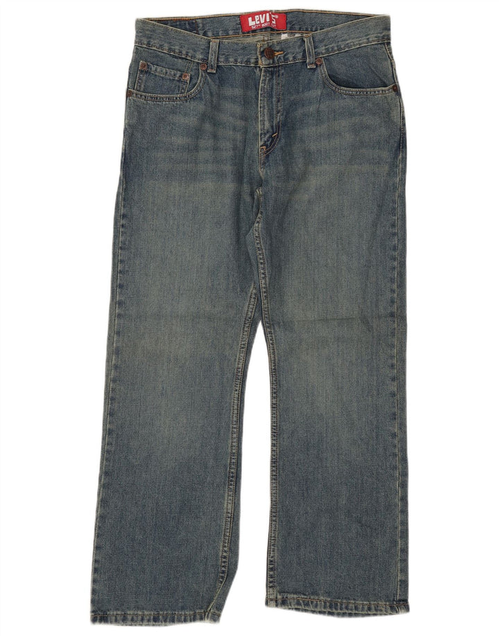 LEVI'S Boys Husky Bootcut Jeans 11-12 Anos W32 L27 Azul Algodão