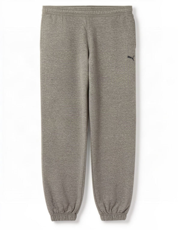 Calça esportiva feminina Puma Joggers UK 10 pequena cinza manchada de algodão
