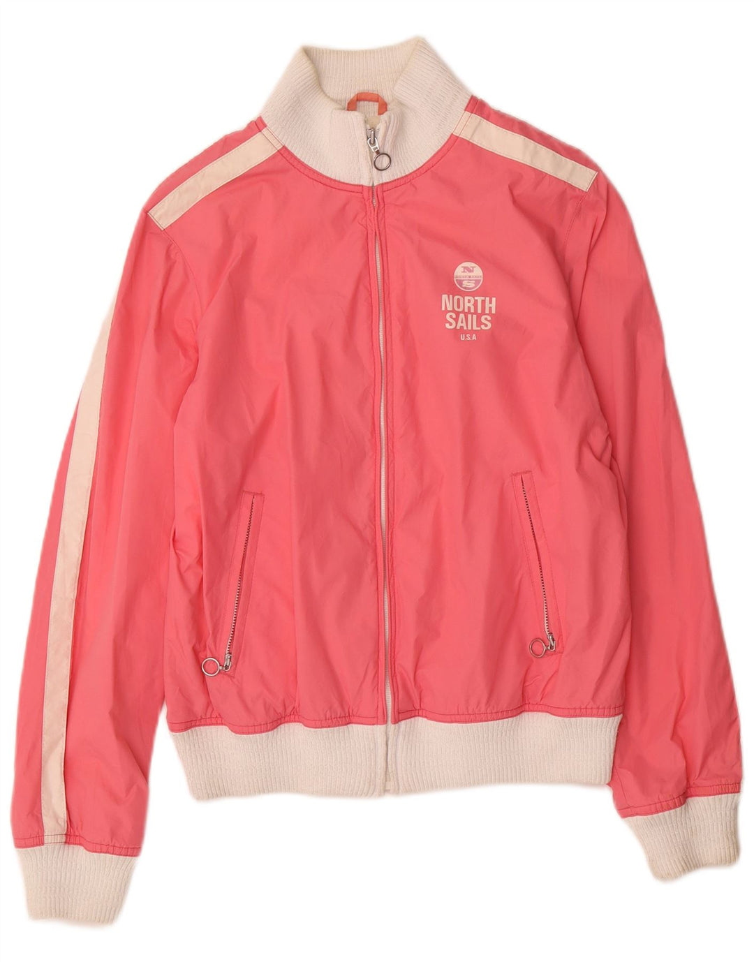 Jaqueta de treino feminina North Sails Reino Unido 14 bloco colorido rosa médio