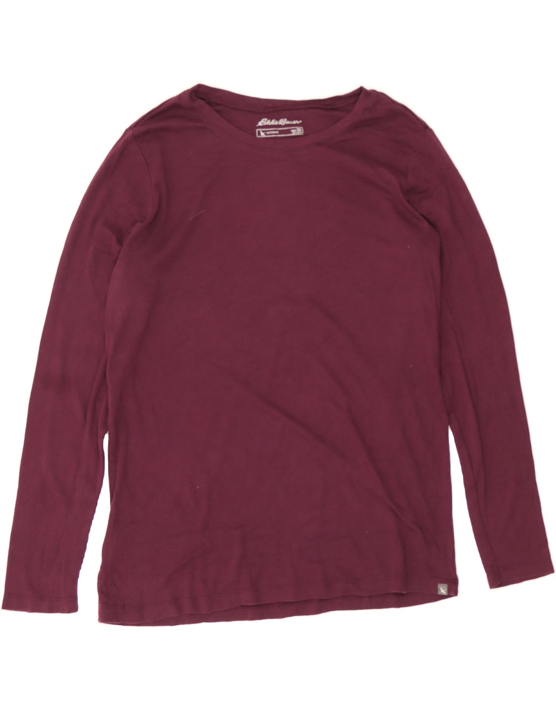 EDDIE BAUER Womens Top Long Sleeve UK 20 2XL Burgundy Cotton Vintage Eddie Bauer and Second-Hand Eddie Bauer from Messina Hembry 