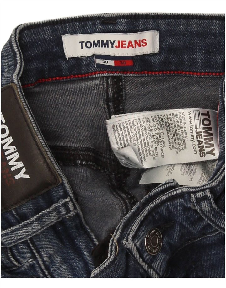 Tommy Hilfiger Masculino Slim Jeans W30 L30 Azul Algodão