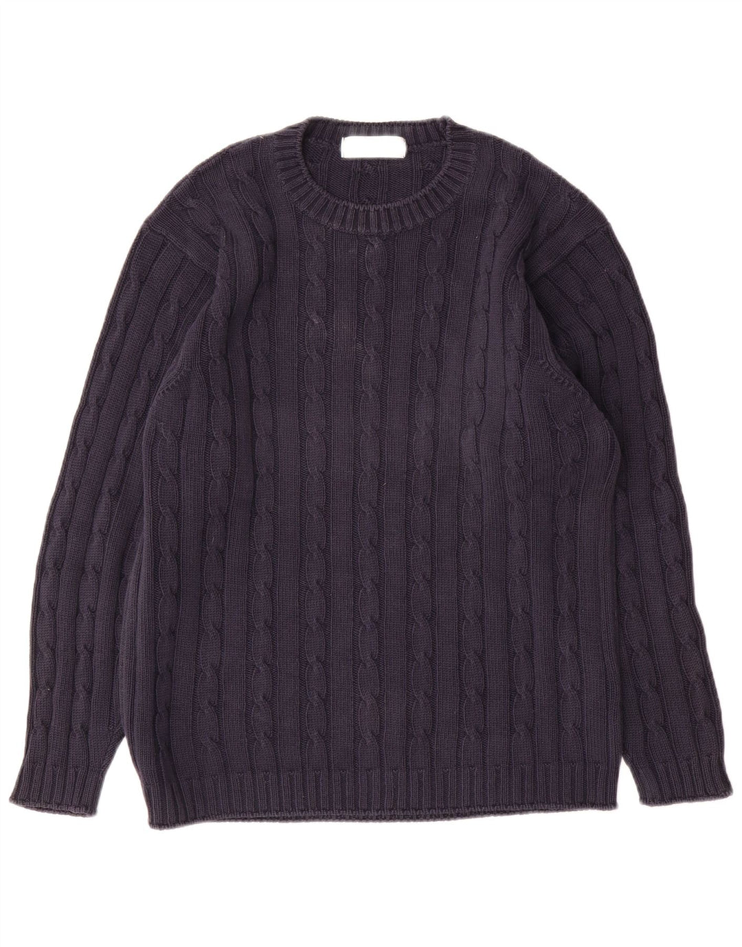 Suéter masculino Marks & Spencer com gola canoa pequeno algodão azul marinho