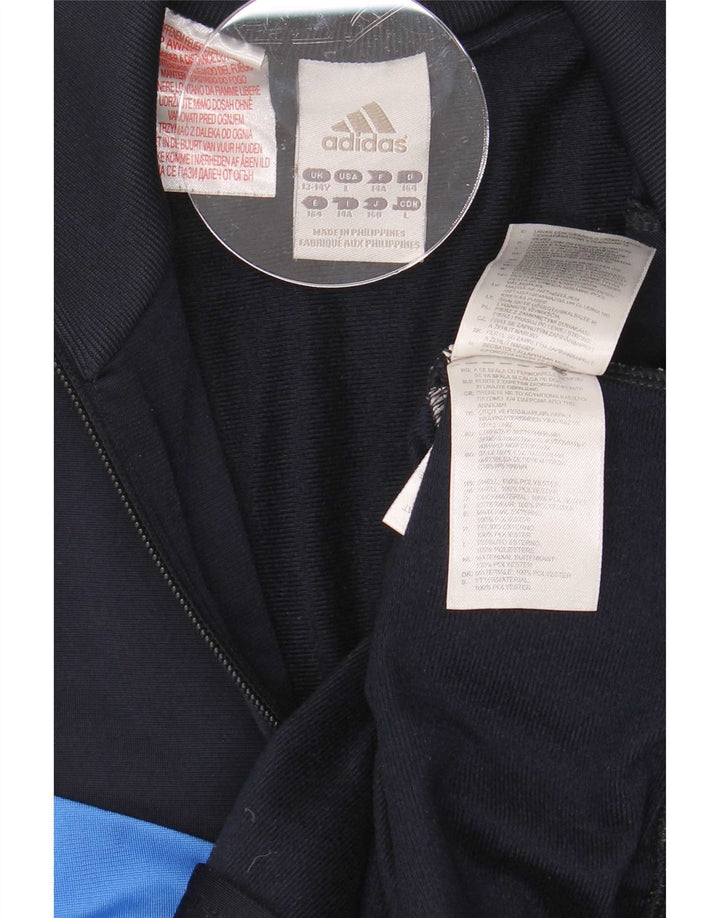 Jaqueta Adidas Meninos Treino Top 13-14 Anos Azul Marinho Colorblock