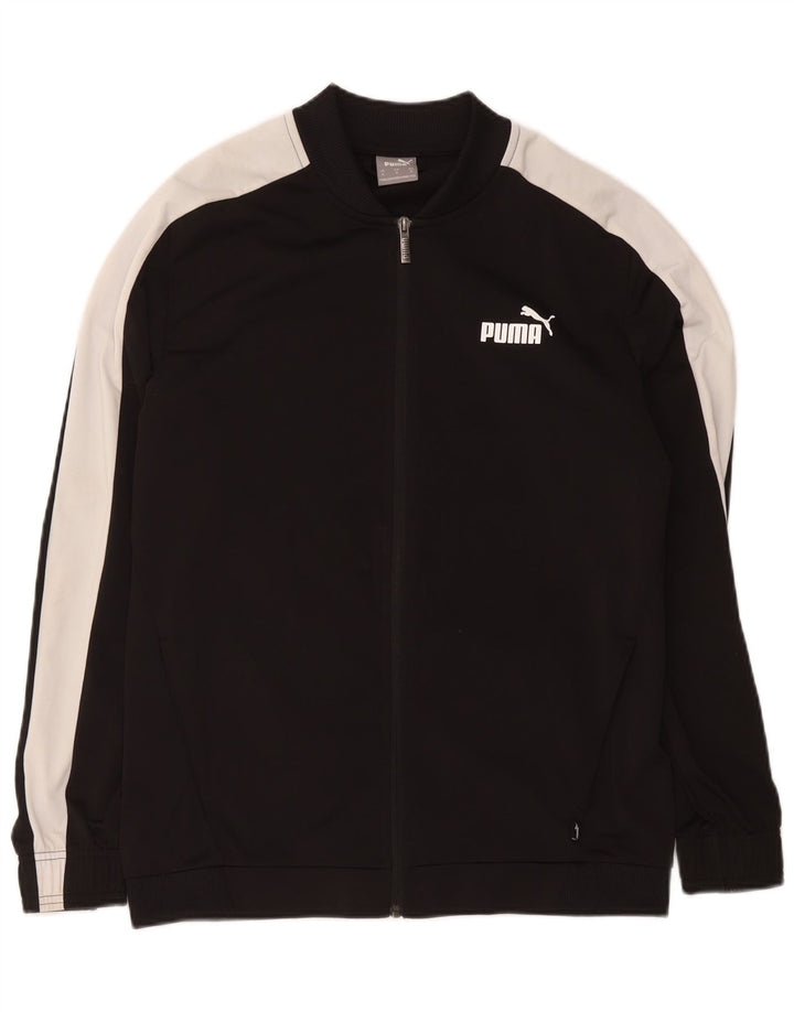 Puma Mens Tracksuit Top Jacket Médio Preto Colourblock Poliéster