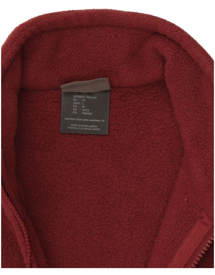Jaqueta de lã feminina Jack Wolfskin Reino Unido 10/12 poliéster médio Borgonha