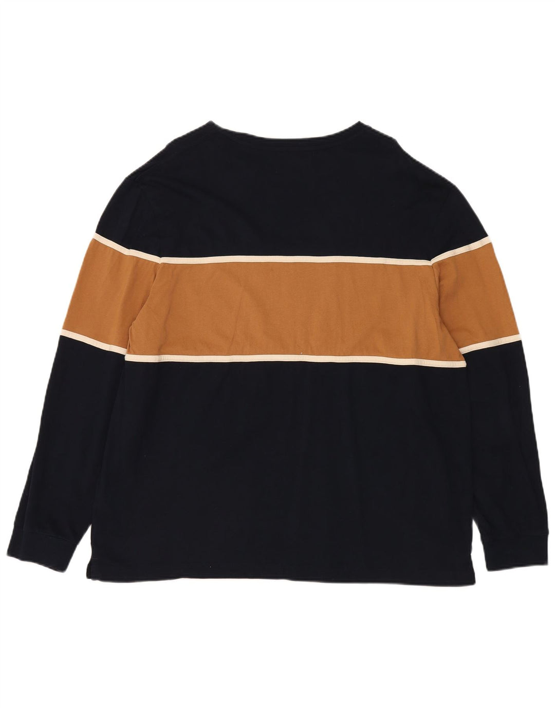 Top masculino Marks & Spencer manga comprida 2XL algodão colorblock azul marinho