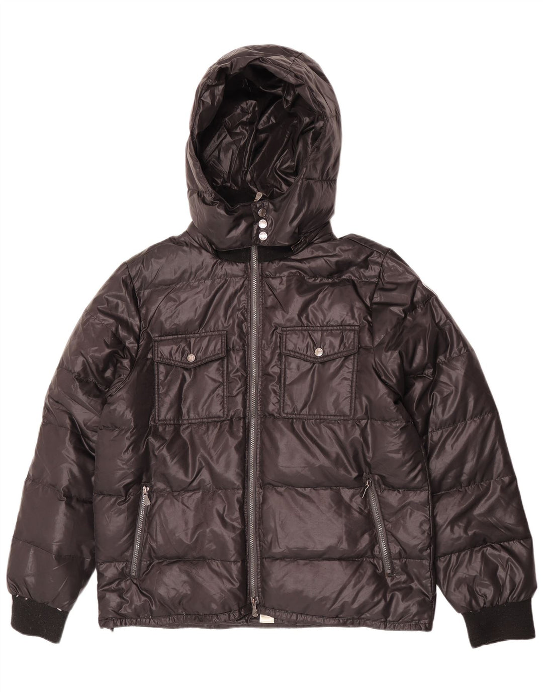 Jaqueta masculina acolchoada com capuz Lotto UK 44 2XL poliéster preto