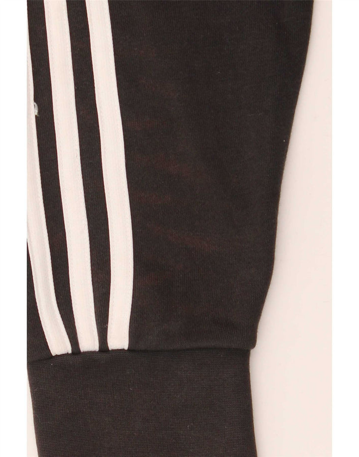 Suéter adidas masculino com capuz e zíper médio preto