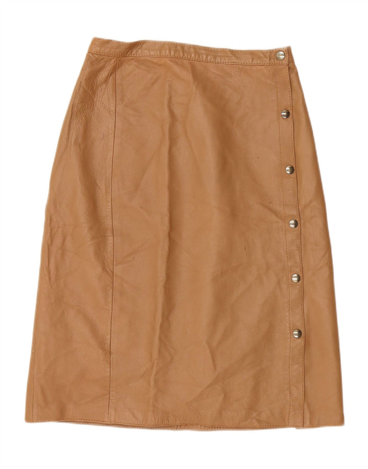 LA SQUADRA Womens Leather Skirt W28 Medium  Beige Vintage La Squadra and Second-Hand La Squadra from Messina Hembry 