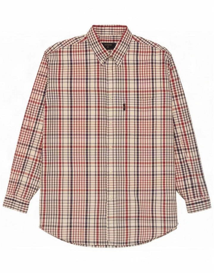 Camisa masculina Valentino tamanho 39 Algodão xadrez multicolorido médio