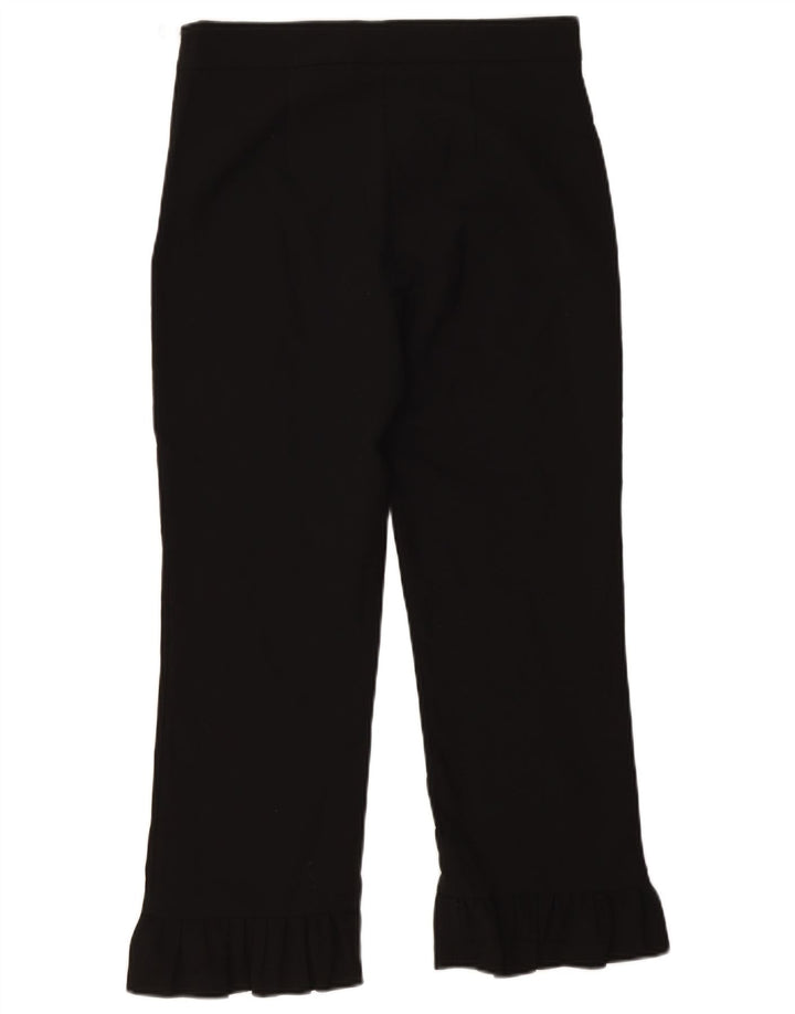 Zara Calça feminina reta cortada média W28 L25 preta