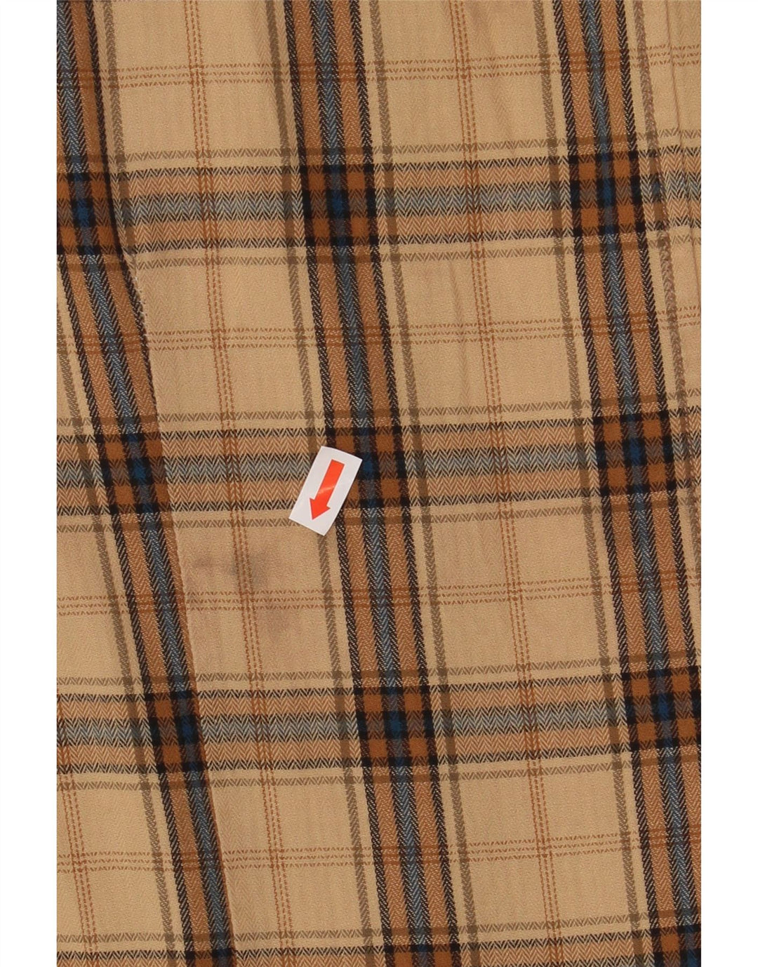Camisa masculina de flanela Guess pequena algodão xadrez bege