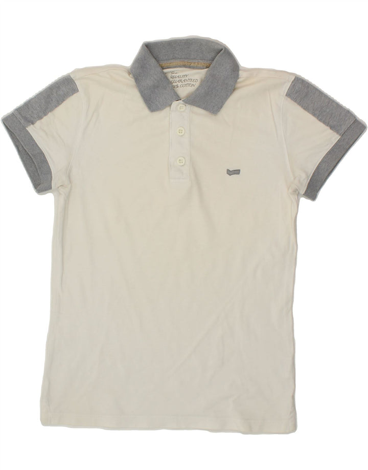 GAS Mens Polo Shirt Small White Cotton Vintage Gas and Second-Hand Gas from Messina Hembry 