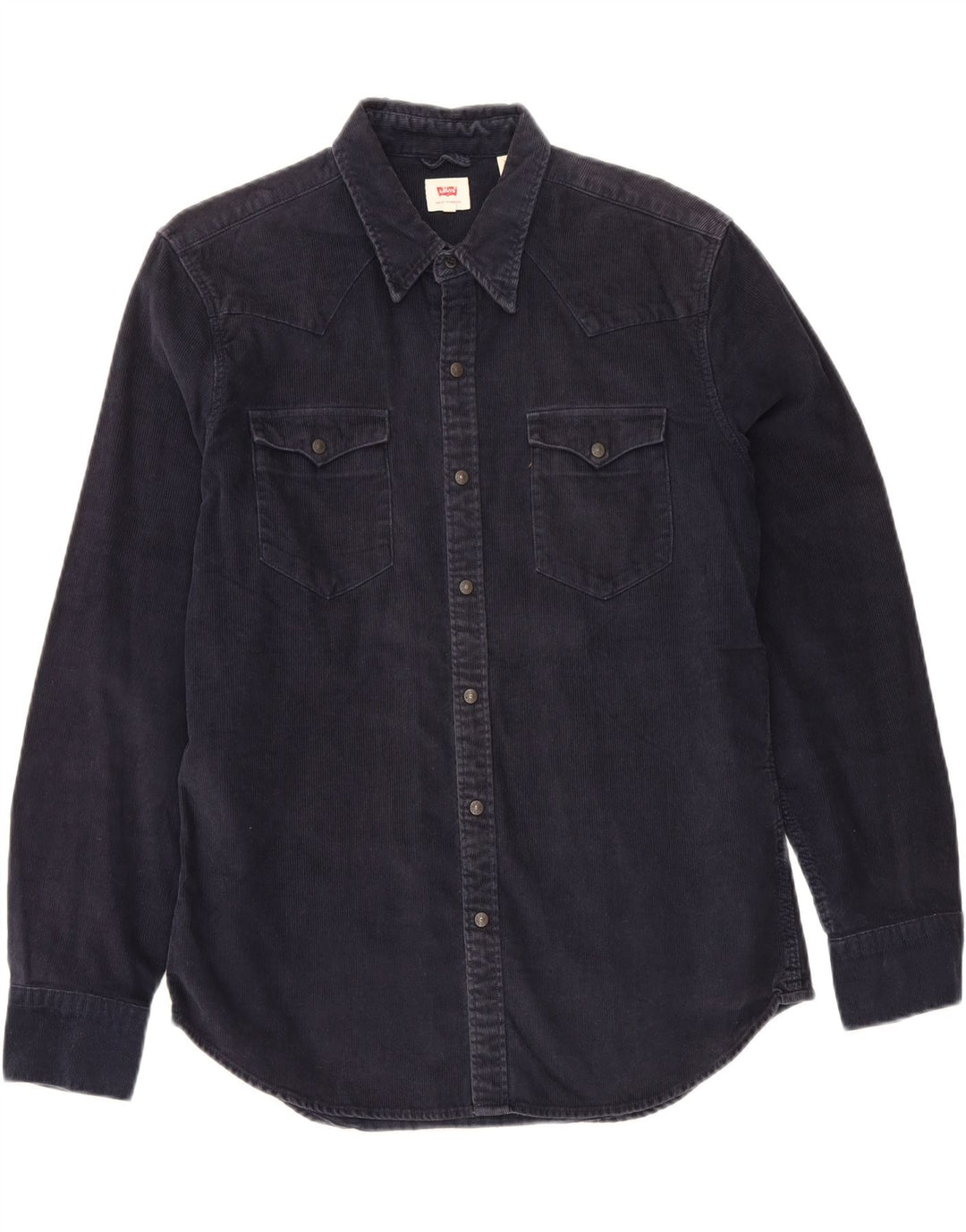 Camisa masculina de veludo cotelê Levi's grande algodão azul marinho