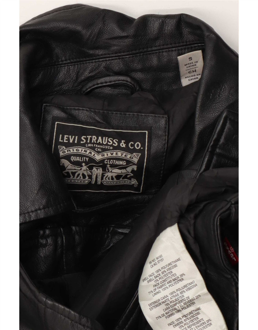 Jaqueta feminina Levi's Crop de couro sintético para motociclista Reino Unido 10 pequena poliuretano preto