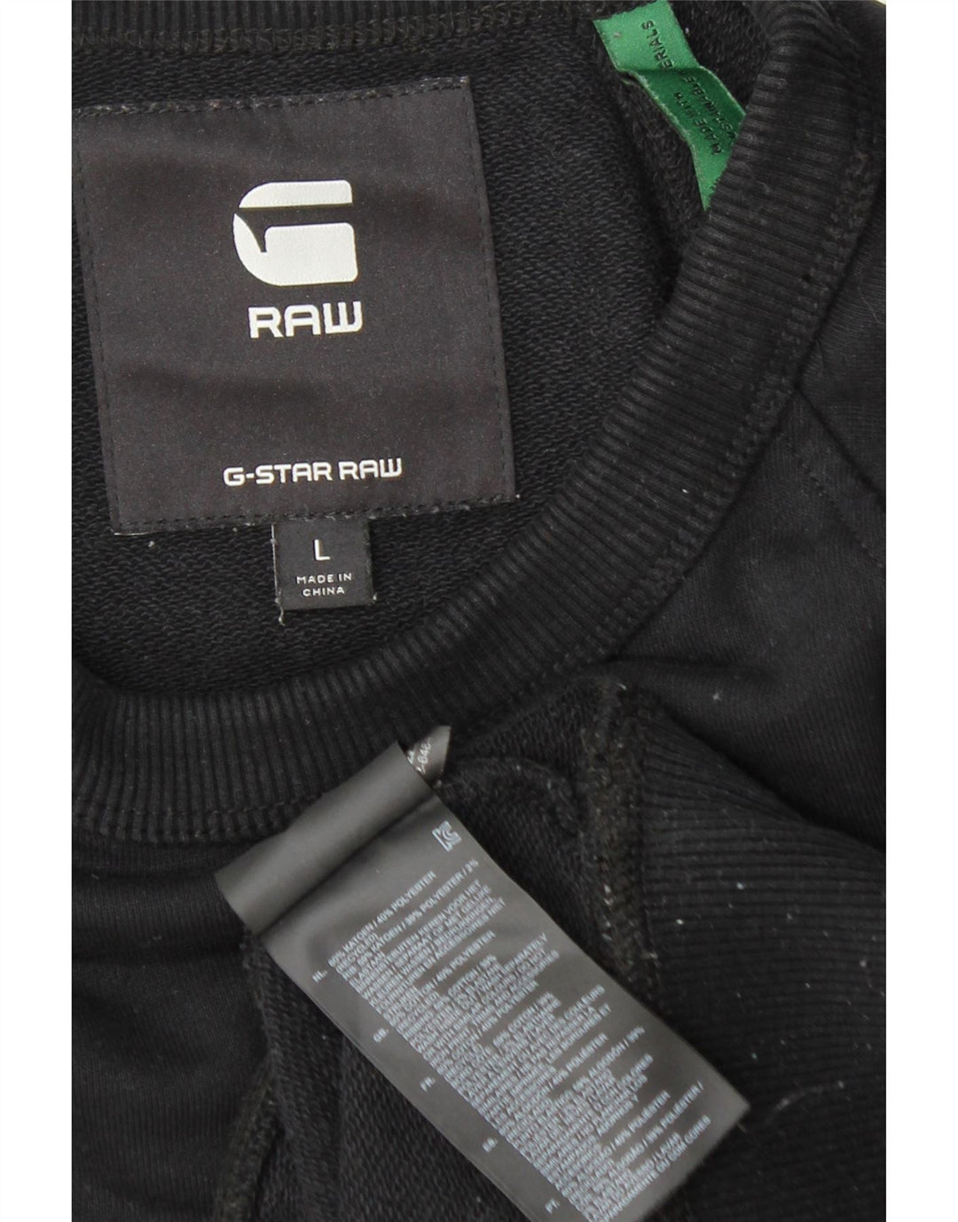 G-Star moletom gráfico masculino jumper grande algodão colorblock preto