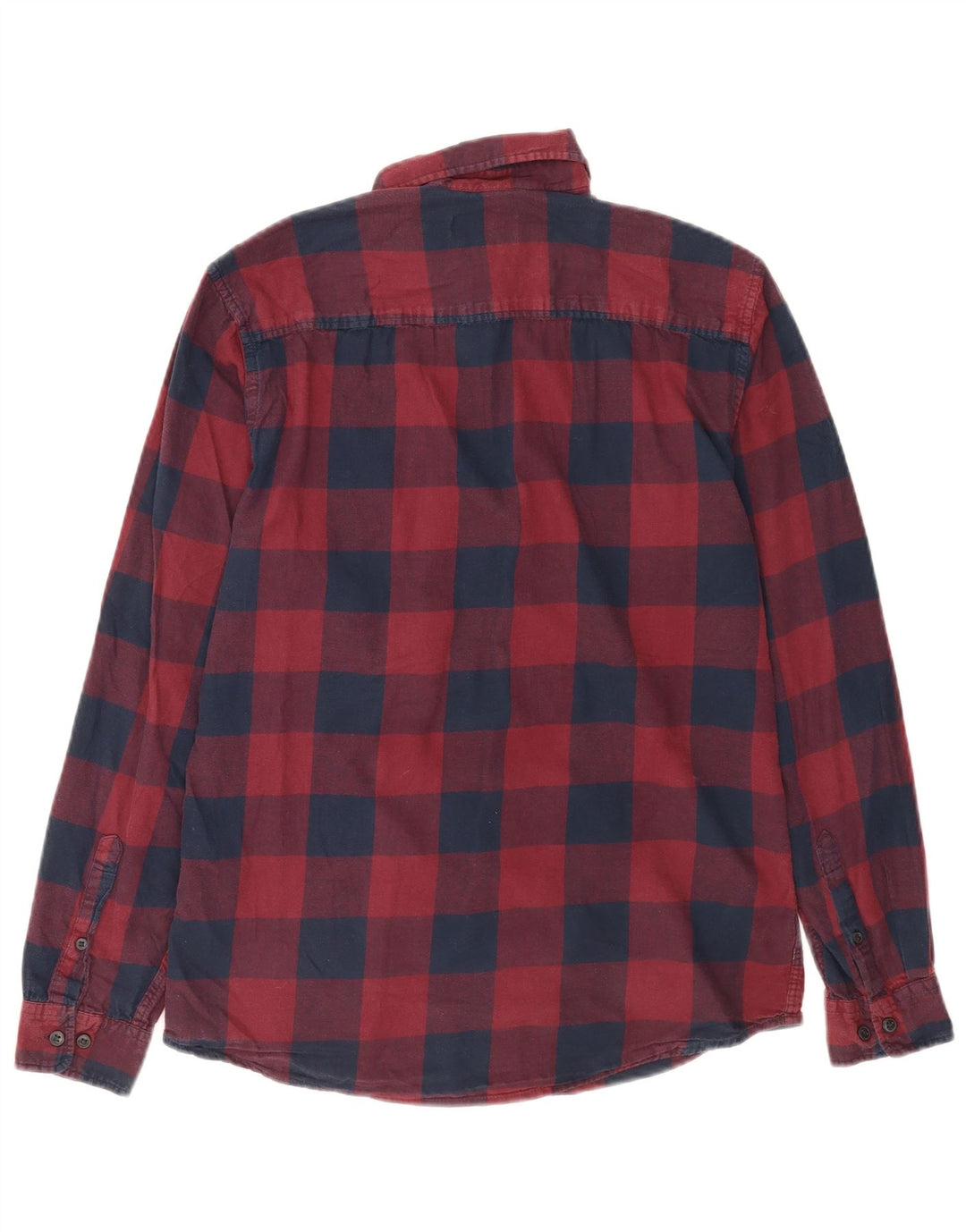 Camisa masculina de flanela Jack & Jones média de algodão gingham cor de vinho