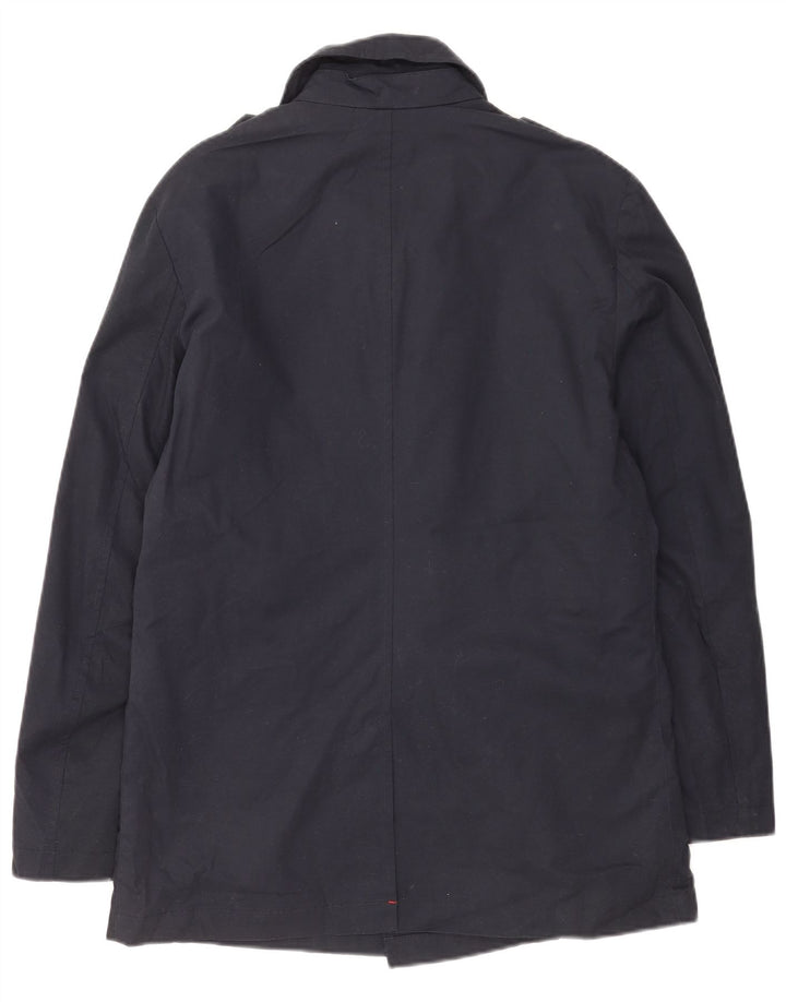 Superdry Mens Pea Coat UK 40 Grande Algodão Azul Marinho