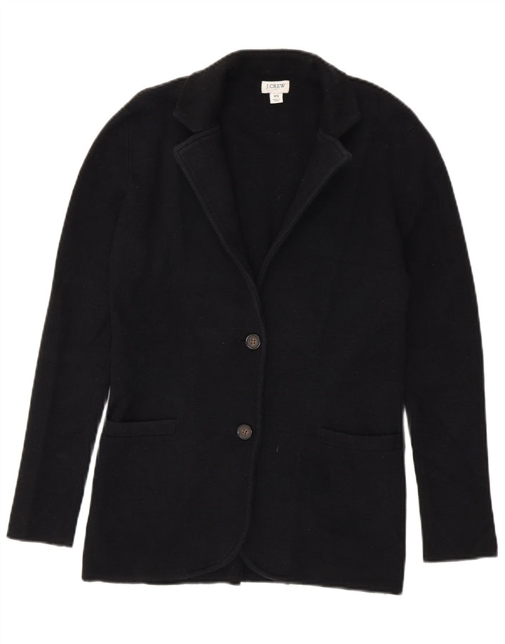 J. CREW Jaqueta blazer feminina de 2 botões UK 6 XS algodão preto