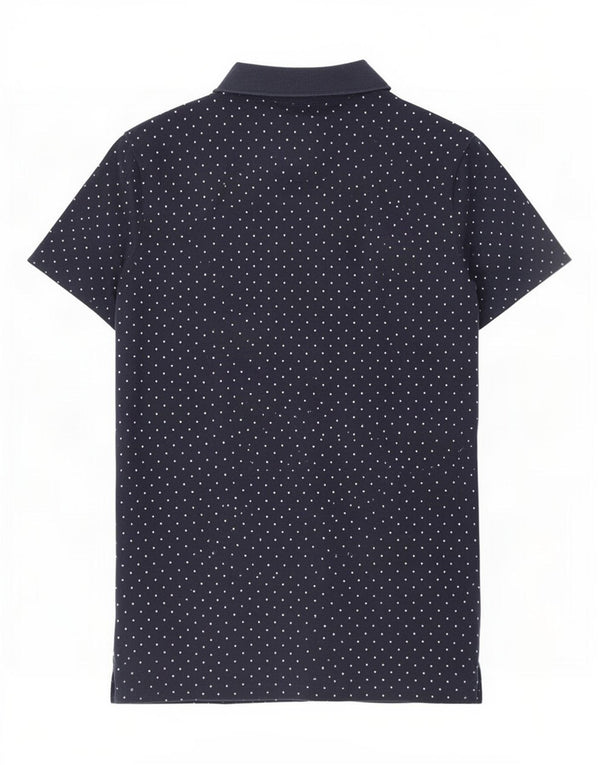 Camisa polo feminina Tommy Hilfiger Classic Fit médio azul marinho manchado