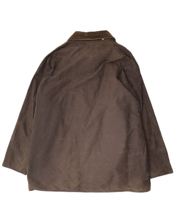 Jaqueta masculina Barbour Beaufort solta de algodão encerado UE 50 médio cáqui