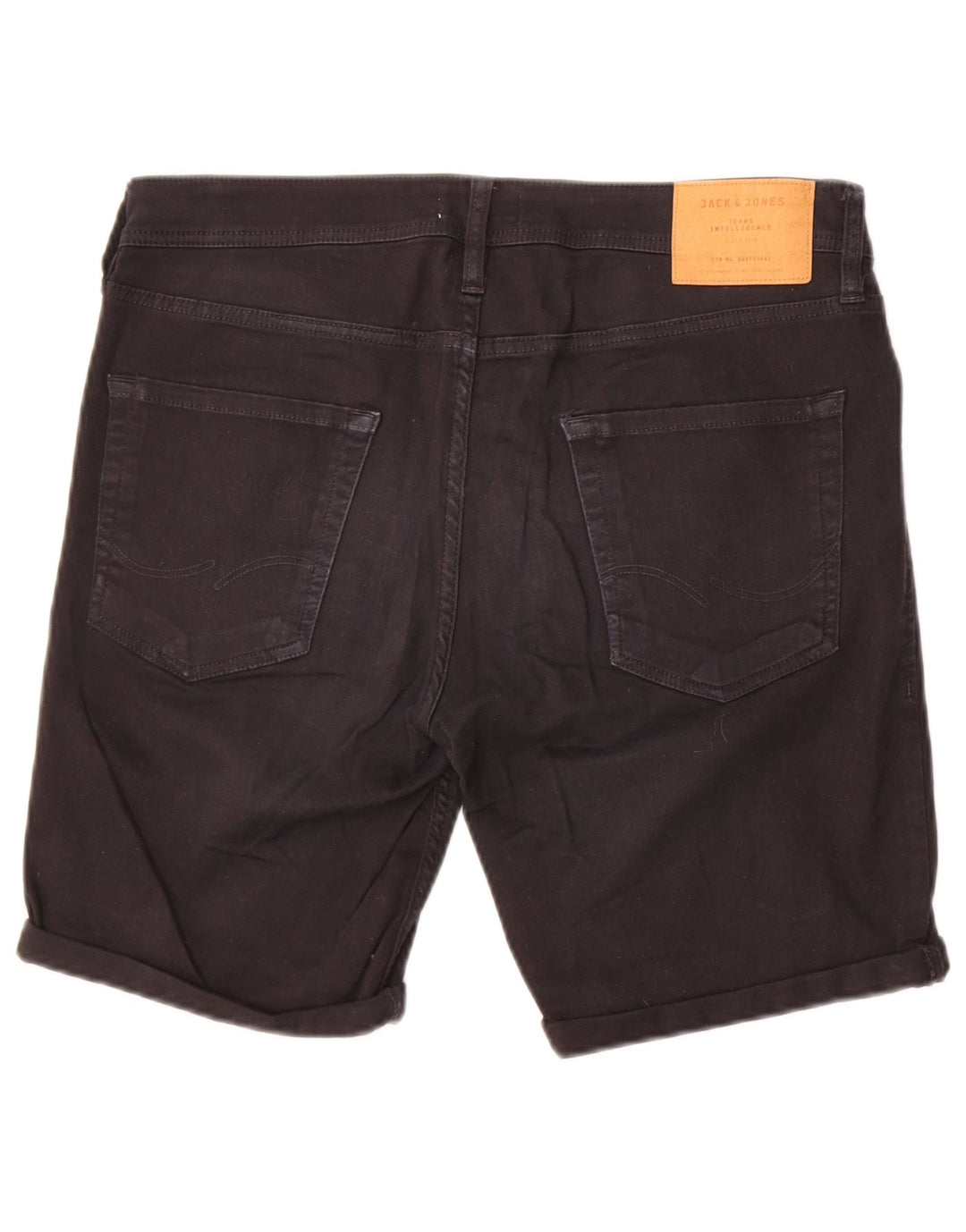 Shorts jeans masculino Jack & Jones Regular Fit médio W32 algodão preto