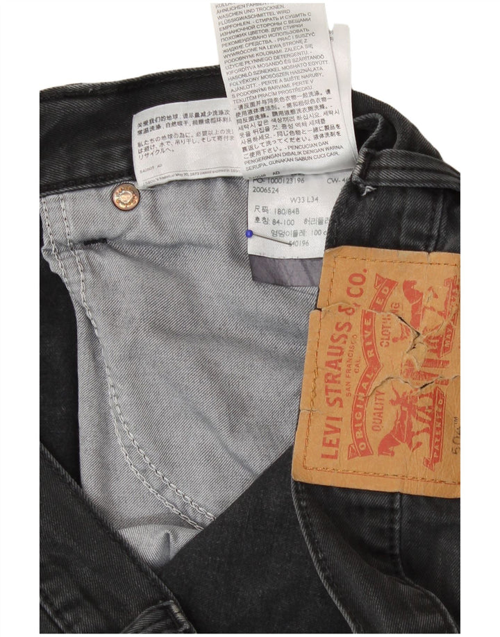 Levi's Masculino 504 Straight Jeans W33 L34 Cinza Algodão