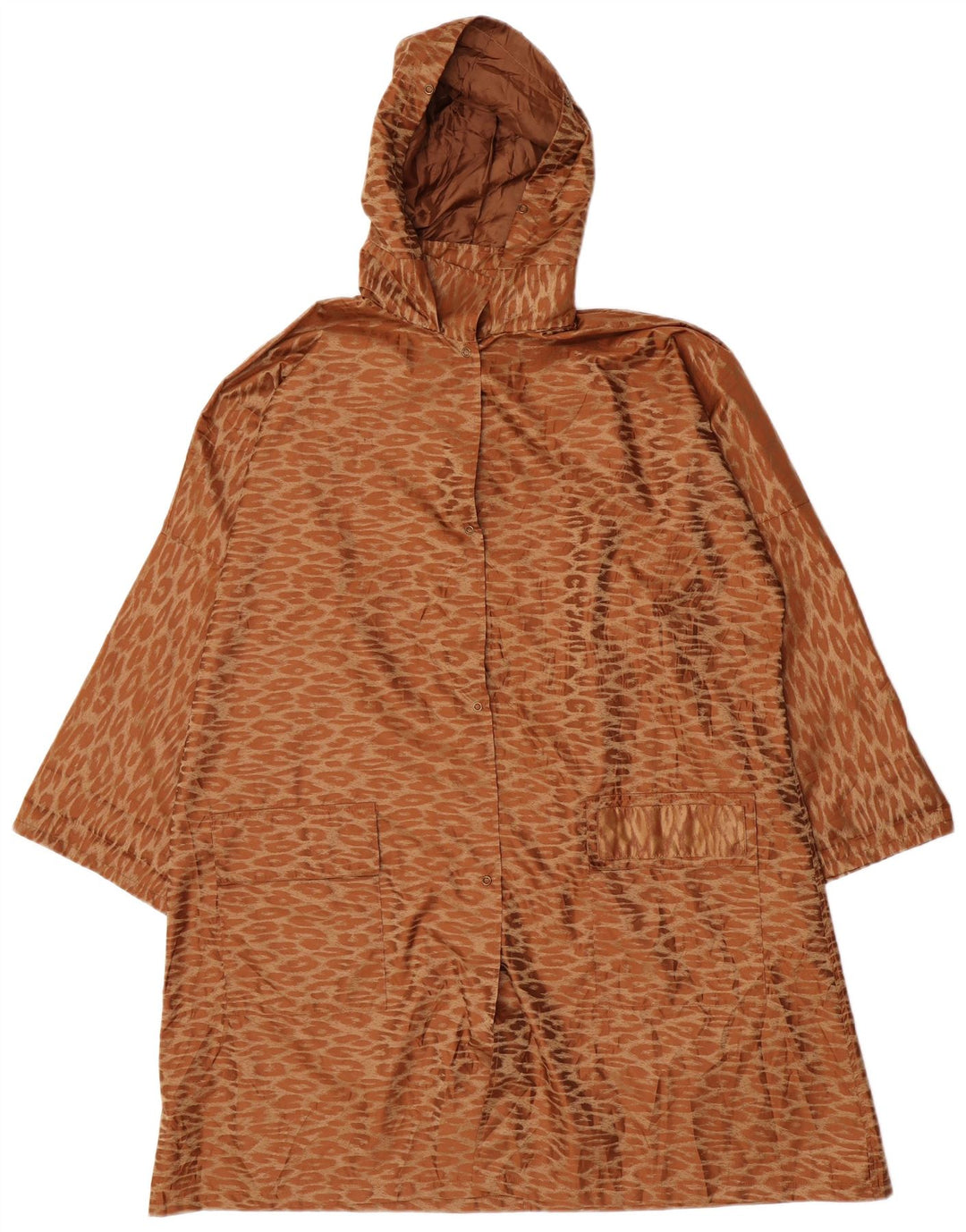 Sobretudo feminino vintage oversized longline UK 14 marrom médio clássico