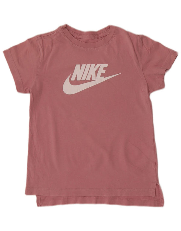 Camiseta Nike Girls Graphic Top 10-11 Anos Médio Algodão Rosa
