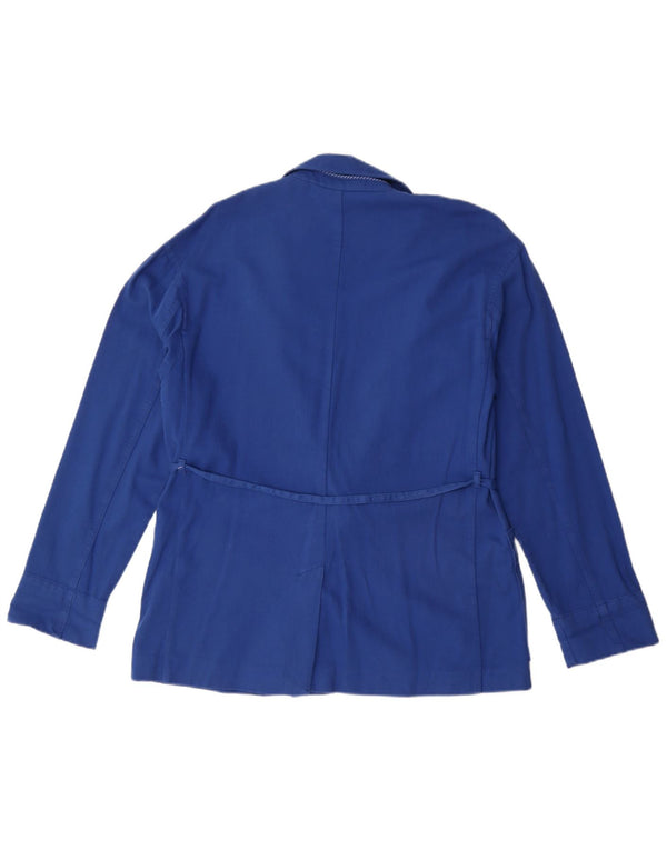Jaqueta blazer feminina Esprit com 1 botão grande Reino Unido 8 pequena azul