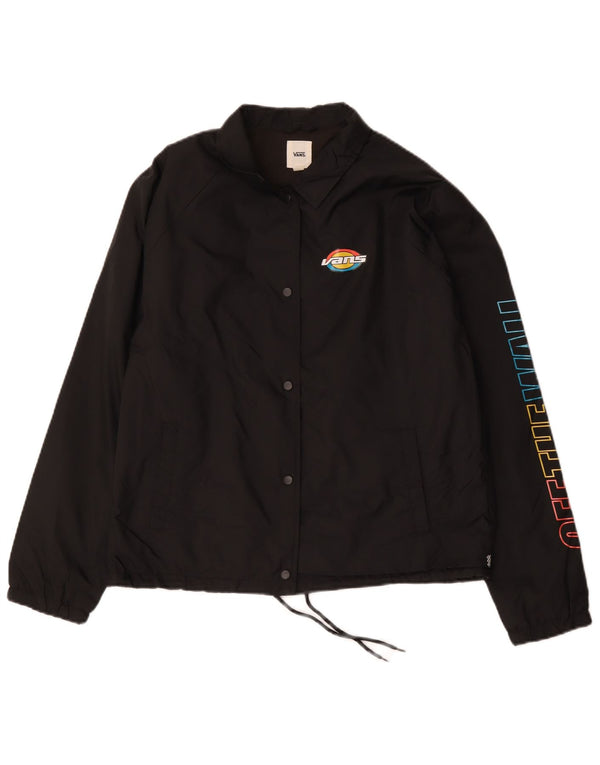 Jaqueta Vans Feminina Graphic Rain UK 14 Médio Preto Poliéster