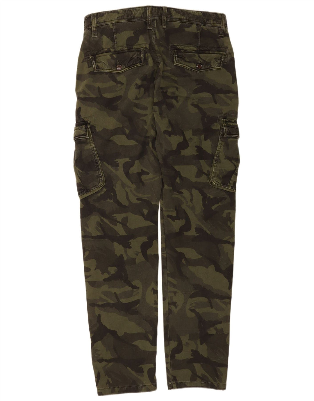 Calças cargo slim masculinas Forex W32 L32 camuflagem cáqui