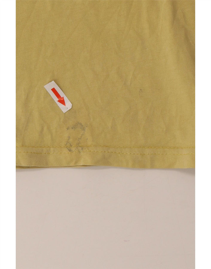 Camiseta masculina gráfica Volcom algodão amarelo médio