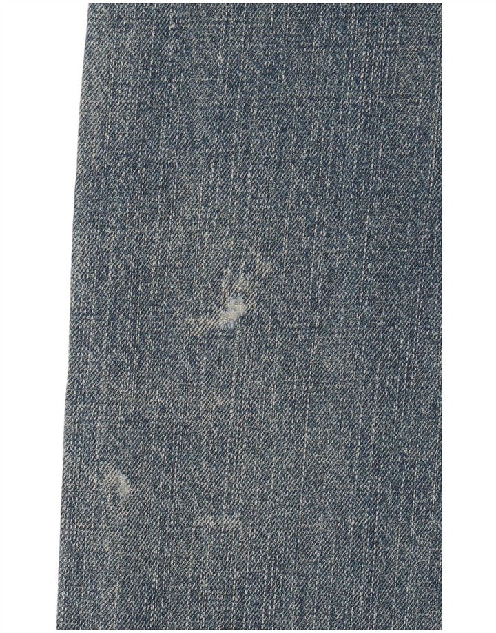 Calça jeans reta masculina Armani desgastada W34 L32 algodão azul