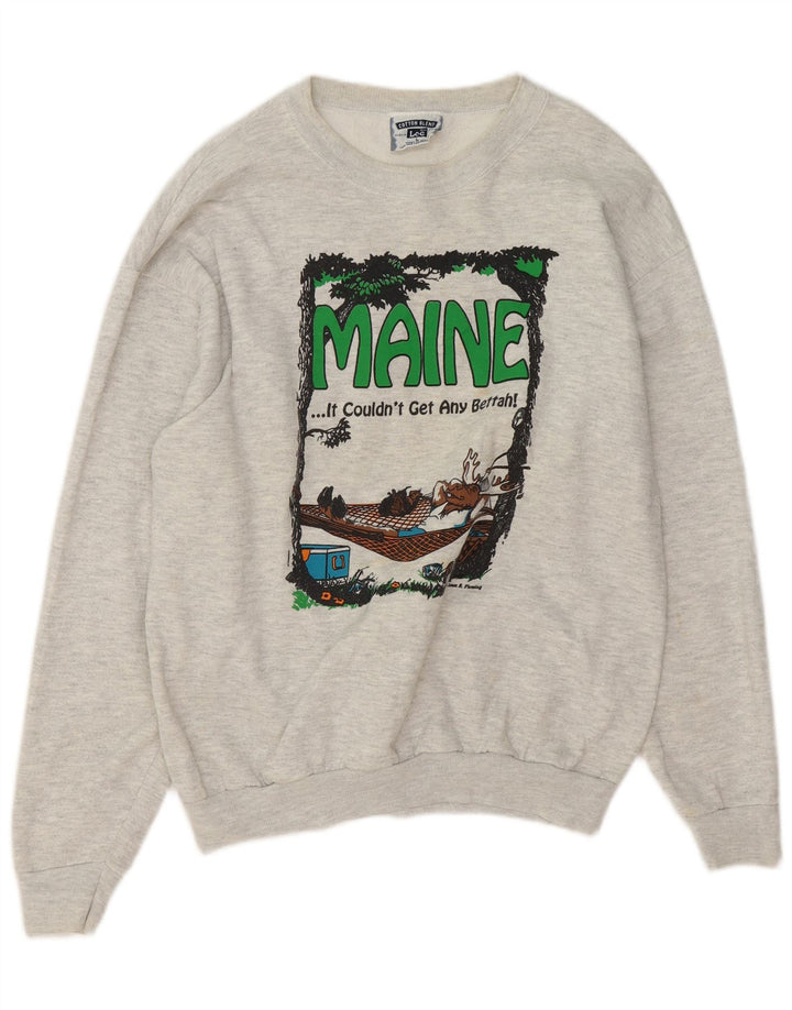 Lee moletom masculino gráfico jumper grande algodão manchado cinza