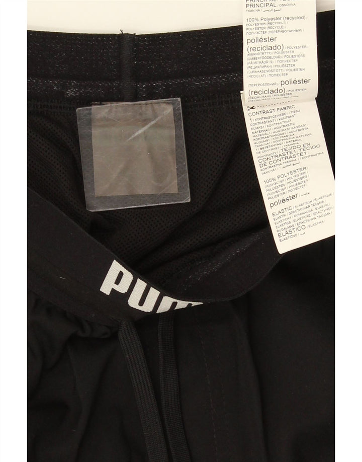 Shorts esportivos gráficos femininos Puma UK 14 médio preto poliéster