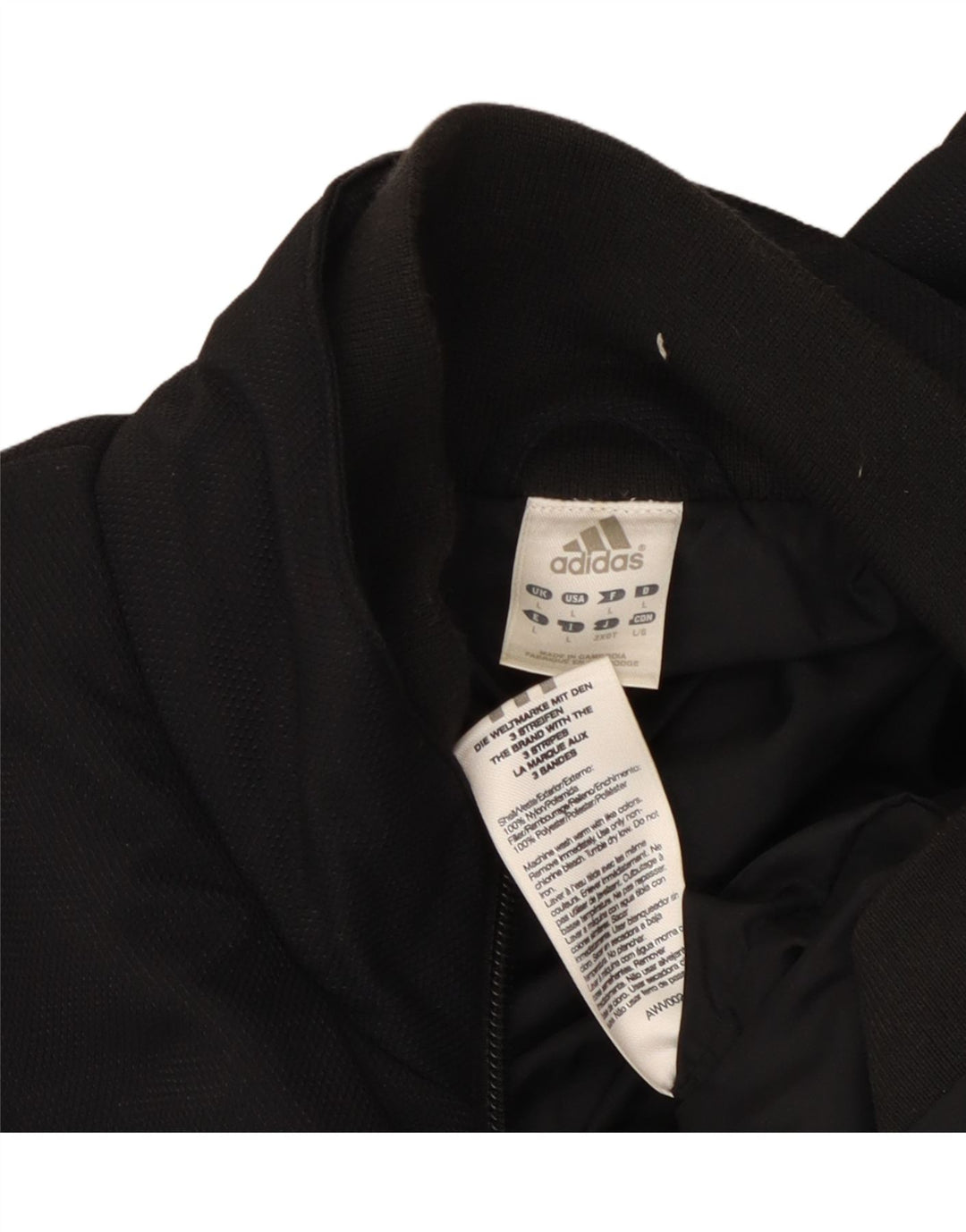 Jaqueta ADIDAS Feminina Sem Mangas UK 14 Grande Poliéster Preto