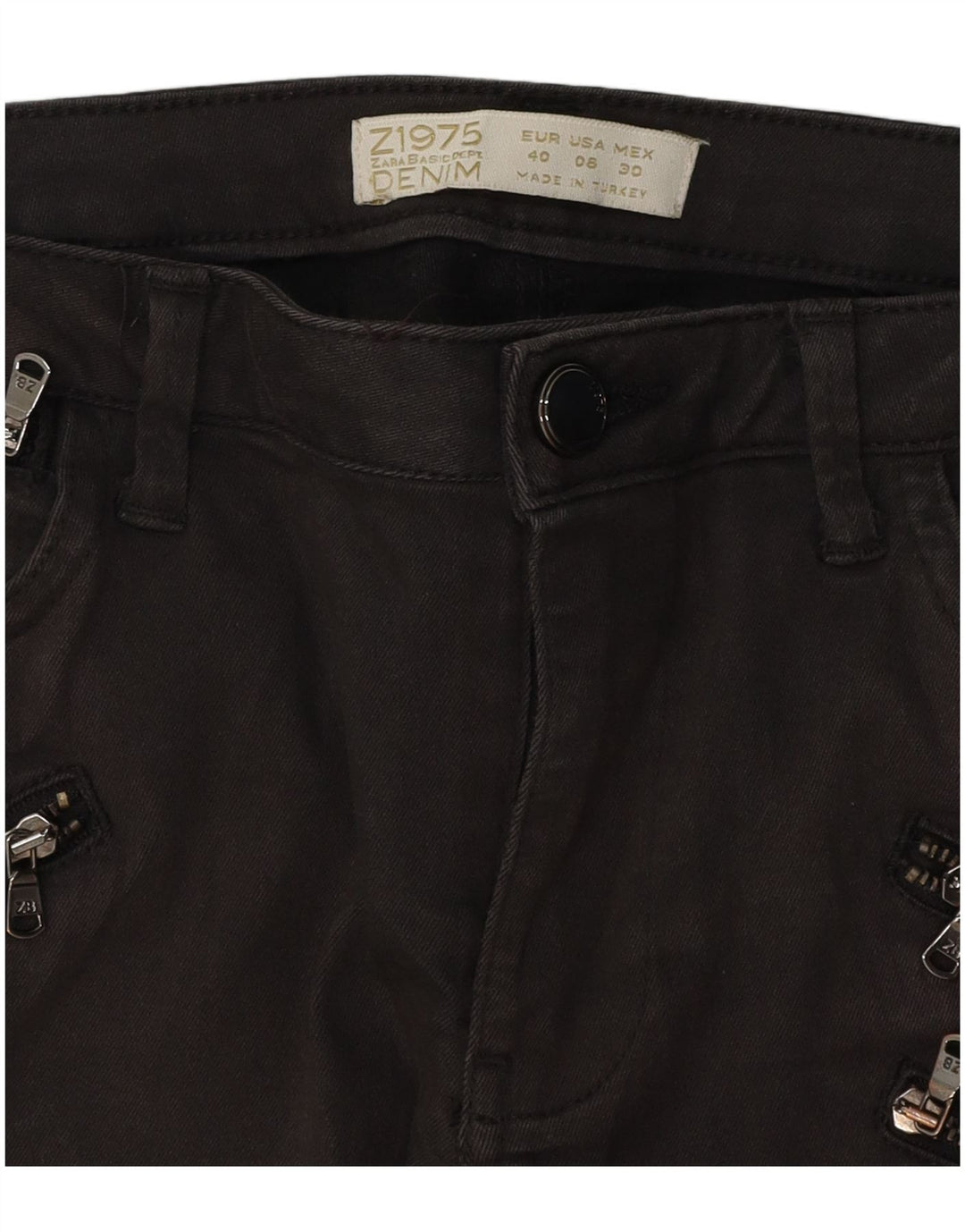 Zara Jeans Skinny Feminino EU 40 Médio W30 L29 Cinza