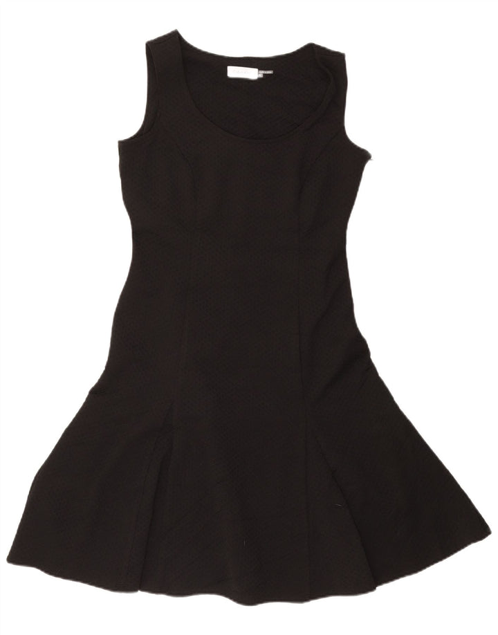 CALVIN KLEIN Vestido feminino sem mangas em linha A EUA 4 pequeno poliéster preto