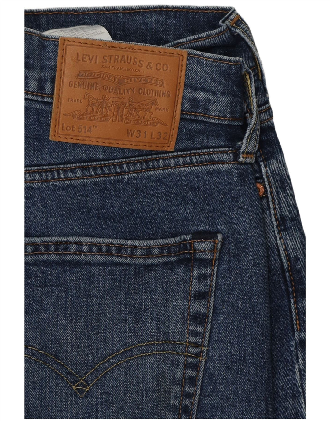 Levi's Masculino 514 Straight Jeans W31 L32 Azul Algodão