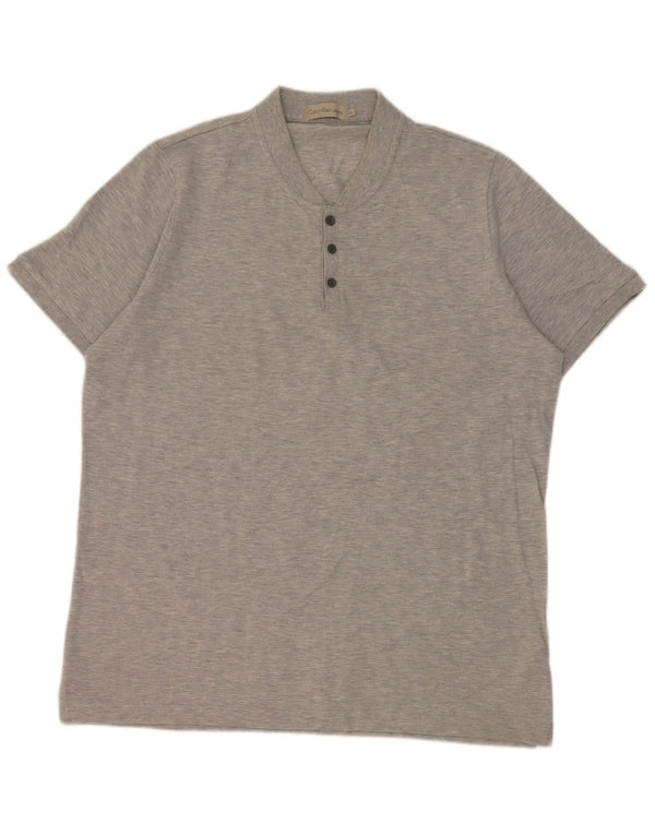 Camiseta masculina Calvin Klein Jeans Top XL algodão cinza