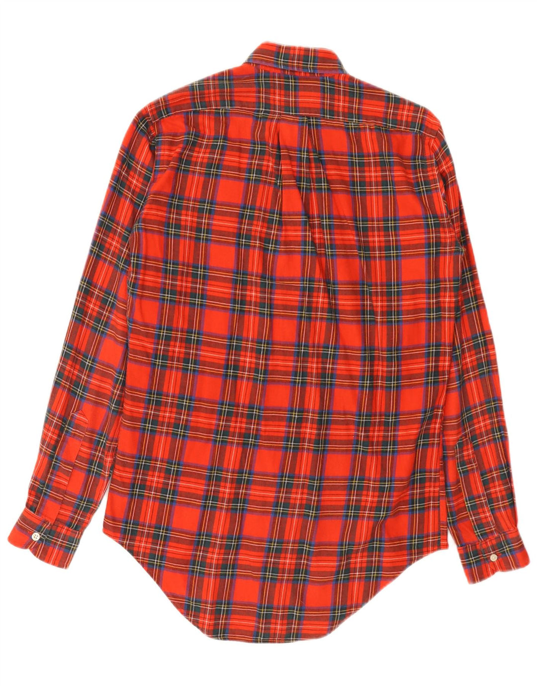Camisa masculina de flanela Alberto Aspesi XS algodão xadrez vermelho