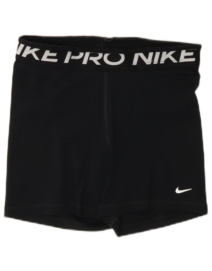 NIKE Womens Dri Fit Graphic Sport Shorts Médio Preto